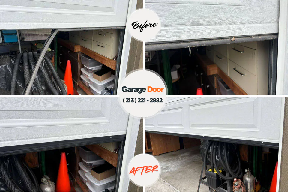 Before and after: garage door repair 20815